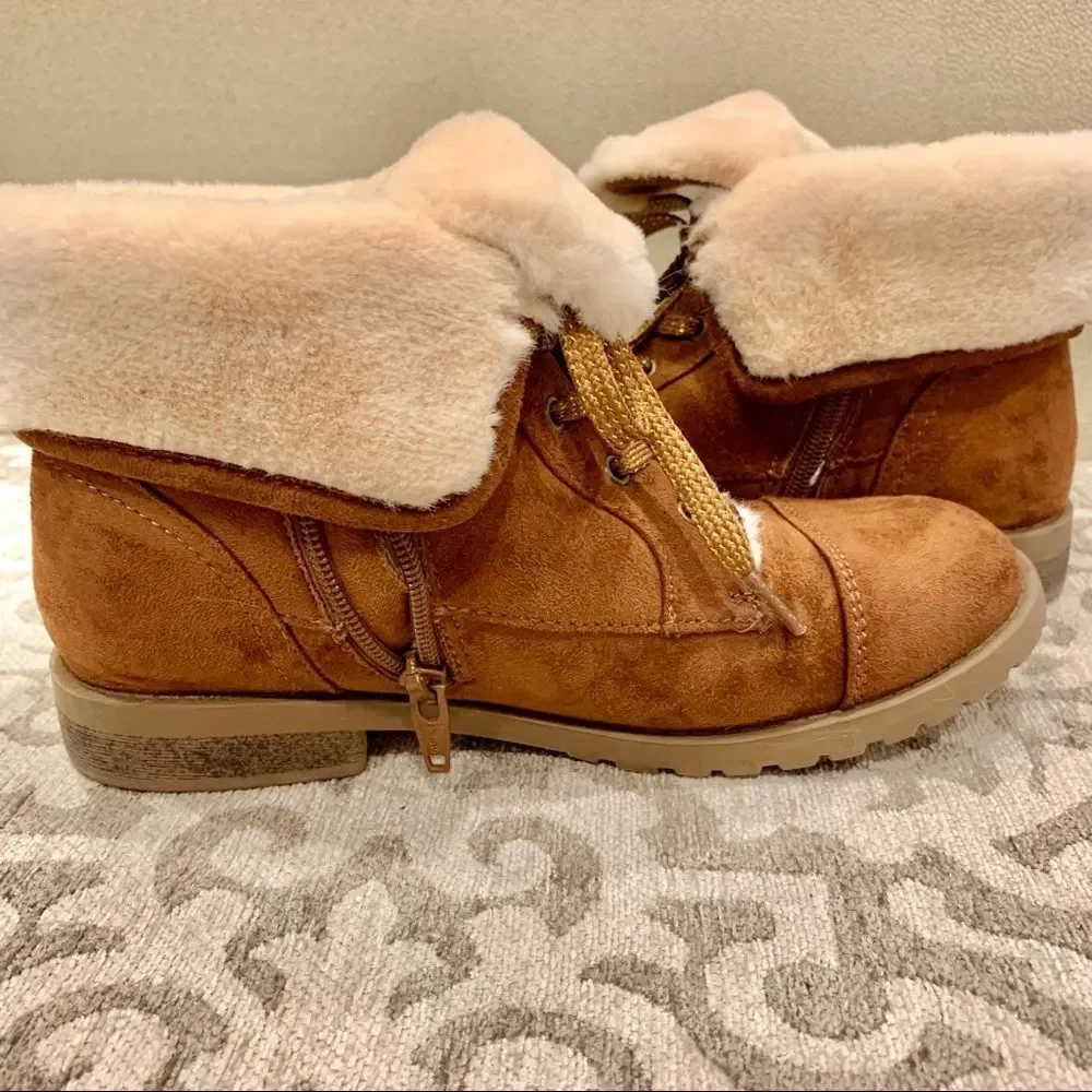 Falls Creek‎ Suede Faux Fur Boots